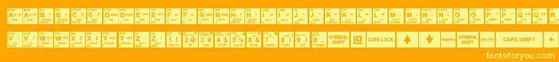 Spectrum Font – Yellow Fonts on Orange Background