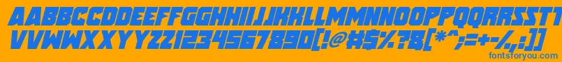 Speed Freaks Italic Font – Blue Fonts on Orange Background
