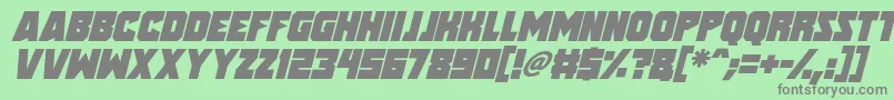Speed Freaks Italic Font – Gray Fonts on Green Background