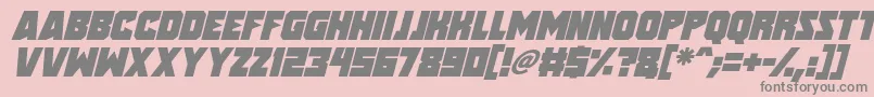 Speed Freaks Italic Font – Gray Fonts on Pink Background