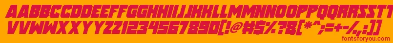 Speed Freaks Italic Font – Red Fonts on Orange Background