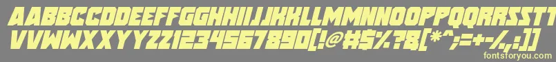 Speed Freaks Italic Font – Yellow Fonts on Gray Background