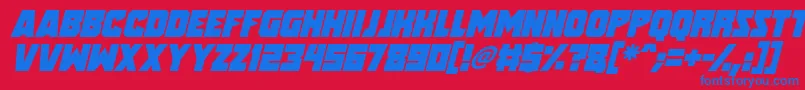 Speed Freaks Italic Font – Blue Fonts on Red Background