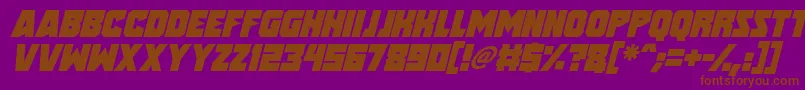 フォントSpeed Freaks Italic – 紫色の背景に茶色のフォント