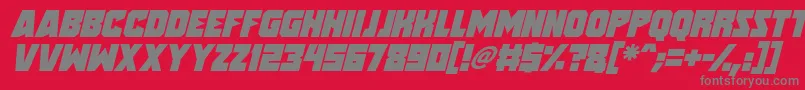 フォントSpeed Freaks Italic – 赤い背景に灰色の文字