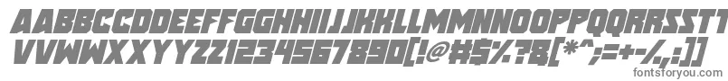 Speed Freaks Italic-fontti – harmaat kirjasimet valkoisella taustalla