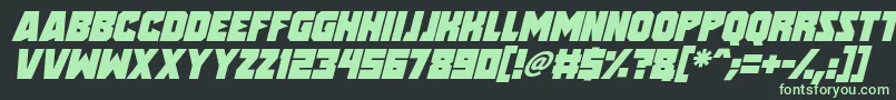 フォントSpeed Freaks Italic – 黒い背景に緑の文字