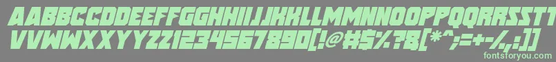Speed Freaks Italic-fontti – vihreät fontit harmaalla taustalla