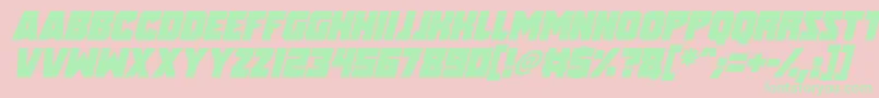 Шрифт Speed Freaks Italic – зелёные шрифты на розовом фоне
