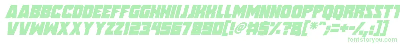 Speed Freaks Italic-fontti – vihreät fontit valkoisella taustalla