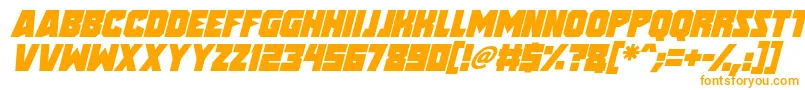 Шрифт Speed Freaks Italic – оранжевые шрифты на белом фоне