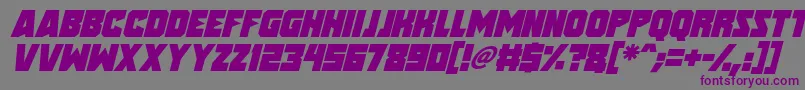 Speed Freaks Italic-fontti – violetit fontit harmaalla taustalla
