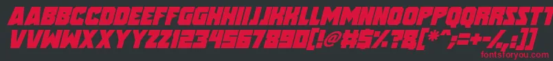 Speed Freaks Italic Font – Red Fonts on Black Background