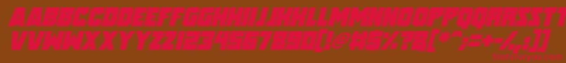 Speed Freaks Italic Font – Red Fonts on Brown Background