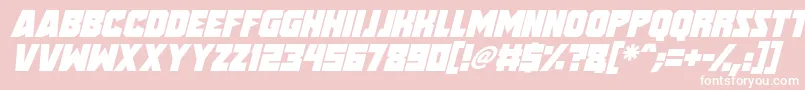 Speed Freaks Italic-Schriftart – Weiße Schriften auf rosa Hintergrund