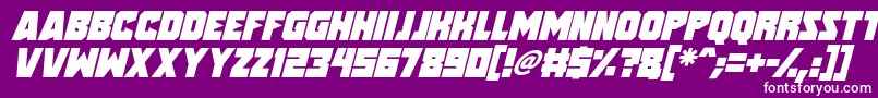 フォントSpeed Freaks Italic – 紫の背景に白い文字