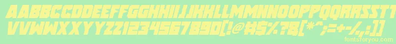More about Speed Freaks Italic Font Speed Freaks Italic Font – Yellow Fonts on Green Background