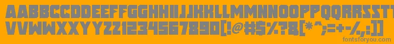 Speed Freaks-Schriftart – Graue Schriften auf orangefarbenem Hintergrund