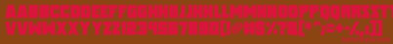 Speed Freaks-fontti – punaiset fontit ruskealla taustalla