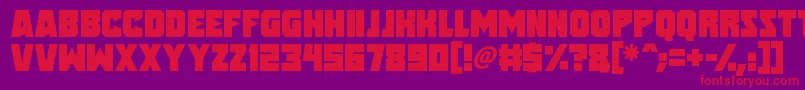 Speed Freaks-Schriftart – Rote Schriften auf violettem Hintergrund