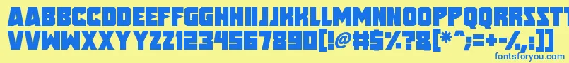 Speed Freaks Font – Blue Fonts on Yellow Background