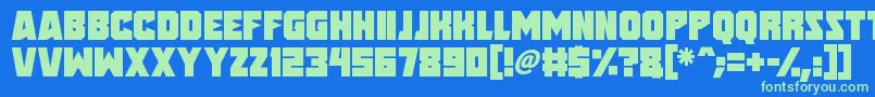 Speed Freaks Font – Green Fonts on Blue Background