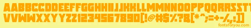 Speed Freaks Font – Orange Fonts on Yellow Background