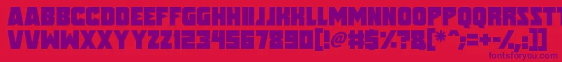 Speed Freaks Font – Purple Fonts on Red Background