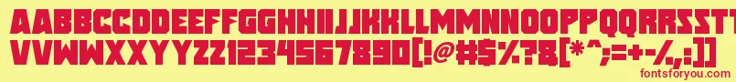 Speed Freaks Font – Red Fonts on Yellow Background