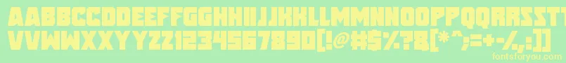 Speed Freaks Font – Yellow Fonts on Green Background