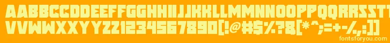 Speed Freaks Font – Yellow Fonts on Orange Background