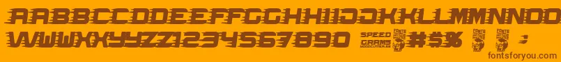 Speed Grams Font – Brown Fonts on Orange Background