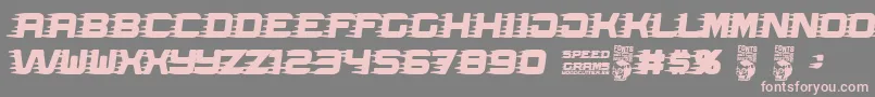 フォントSpeed Grams – 灰色の背景にピンクのフォント
