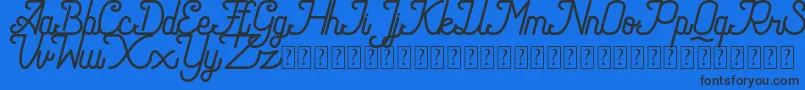 Speed line DEMO Font – Black Fonts on Blue Background