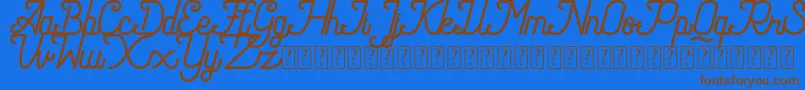 Speed line DEMO-fontti – ruskeat fontit sinisellä taustalla