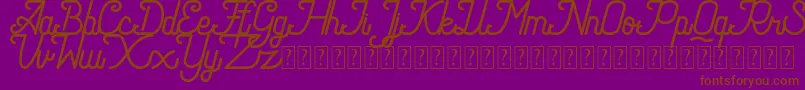 Speed line DEMO Font – Brown Fonts on Purple Background
