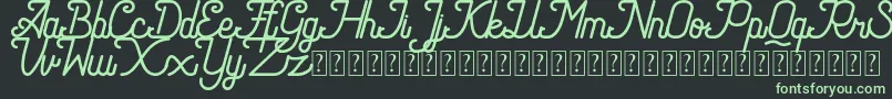 Шрифт Speed line DEMO – зелёные шрифты на чёрном фоне