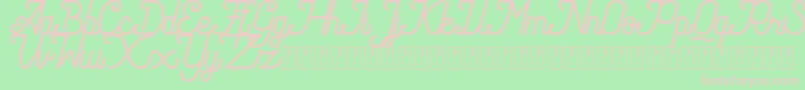 Speed line DEMO-Schriftart – Rosa Schriften auf grünem Hintergrund