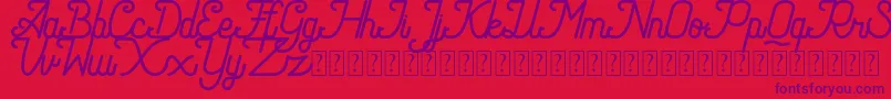 Speed line DEMO Font – Purple Fonts on Red Background