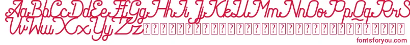 Speed line DEMO Font – Red Fonts on White Background