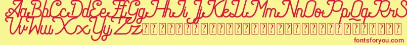 Speed line DEMO Font – Red Fonts on Yellow Background