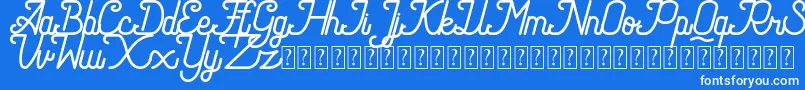 Speed line DEMO Font – White Fonts on Blue Background