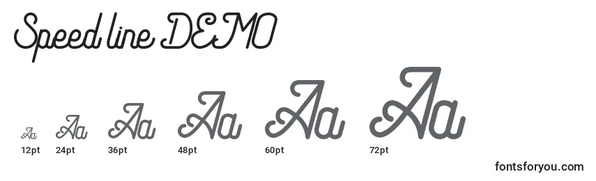 Speed line DEMO Font Sizes