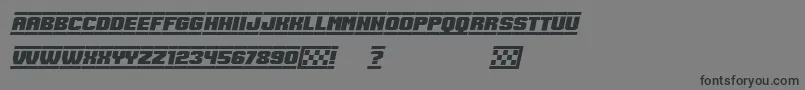 Fonte SpeedRacing Italic – fontes pretas em um fundo cinza
