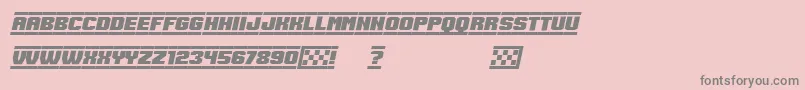 Saiba mais sobre a fonte SpeedRacing Italic Fonte SpeedRacing Italic – fontes cinzas em um fundo rosa