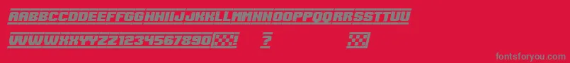 SpeedRacing Italic Font – Gray Fonts on Red Background