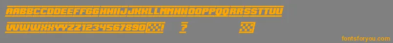 SpeedRacing Italic Font – Orange Fonts on Gray Background