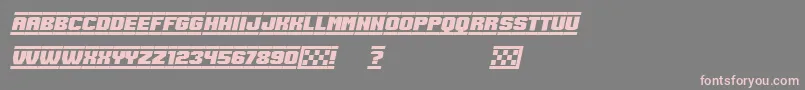 Шрифт SpeedRacing Italic – розовые шрифты на сером фоне