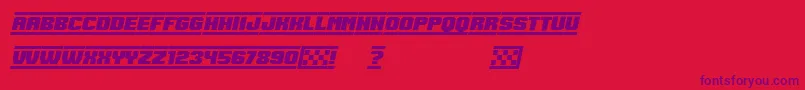 SpeedRacing Italic Font – Purple Fonts on Red Background