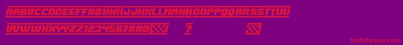 SpeedRacing Italic Font – Red Fonts on Purple Background
